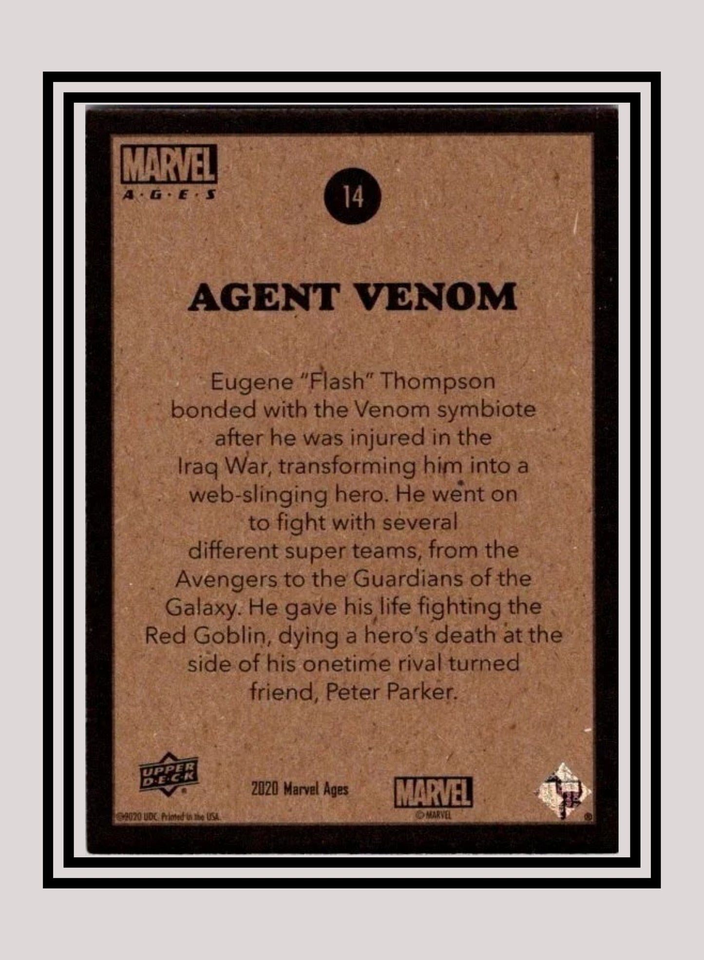 Marvel! 1x Agent Venom - Base (#014 - 2020 Upper Deck Marvel Ages)