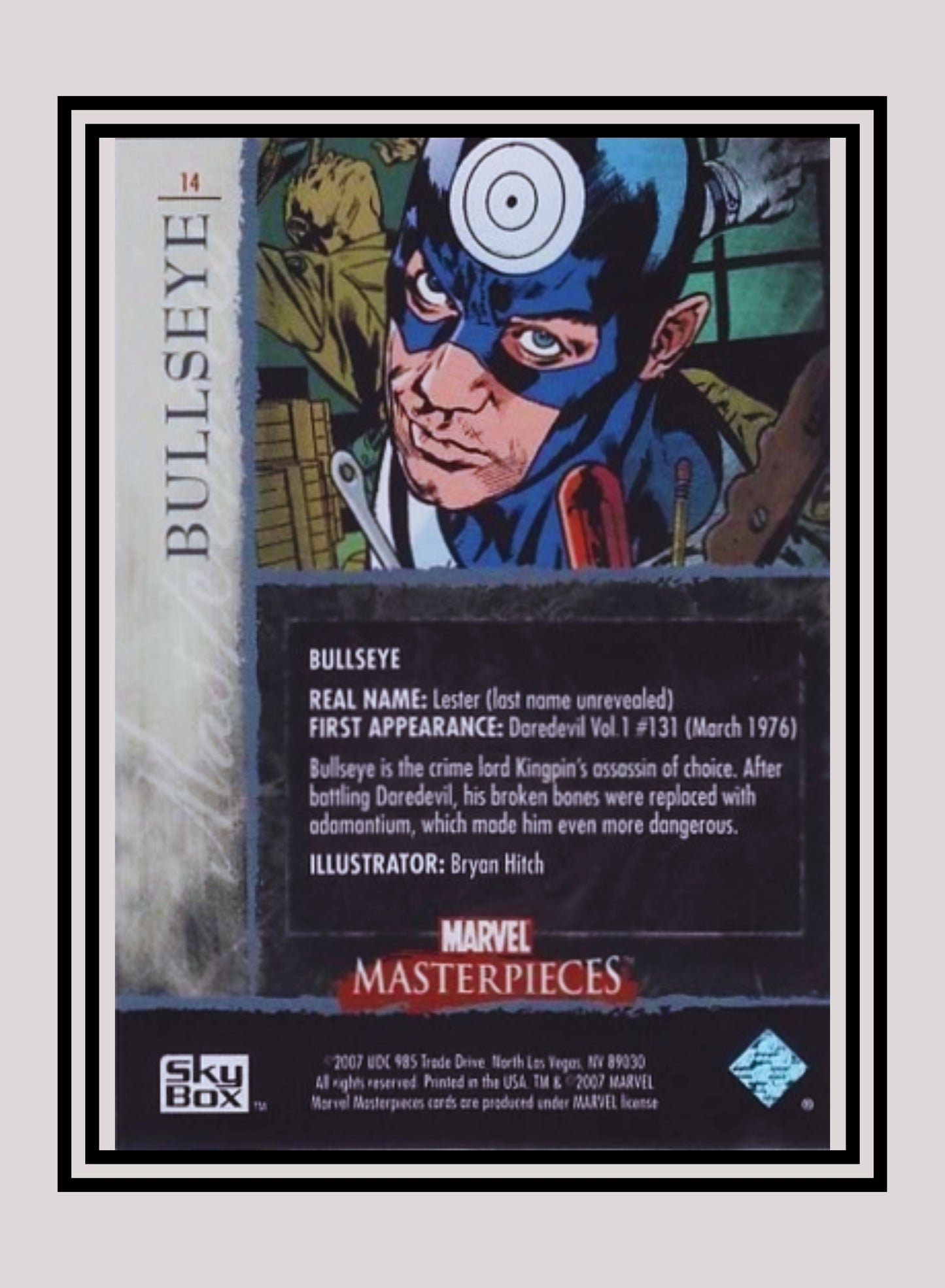 Marvel! 1x Bullseye - Base (#14 - 2007 Upper Deck Marvel Masterpieces)