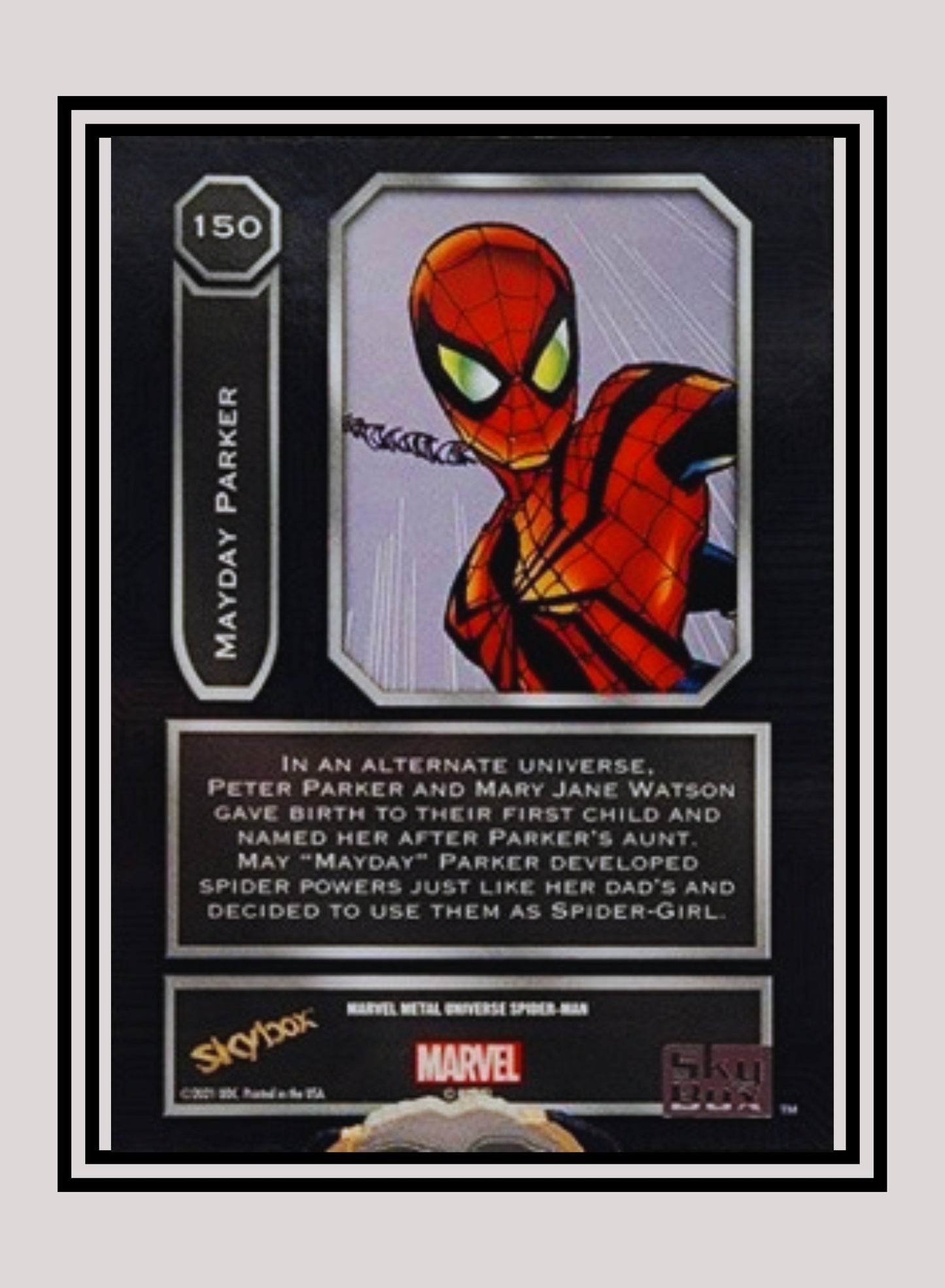 Marvel! 1x Mayday Parker - Base High Series (#150 - 2021 Upper Deck Spiderman Metal Universe)