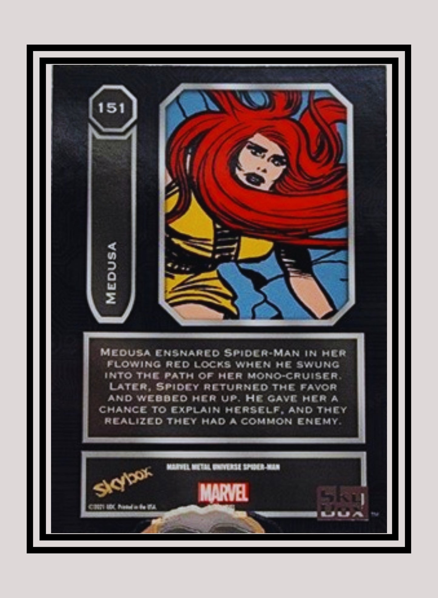 Marvel! 1x Medusa - Base High Series (#151 - 2021 Upper Deck Spiderman Metal Universe)