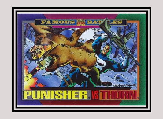 Marvel! 1x Punisher vs Thorn - Base (#153 - 1993 Skybox Marvel Universe Series 4)