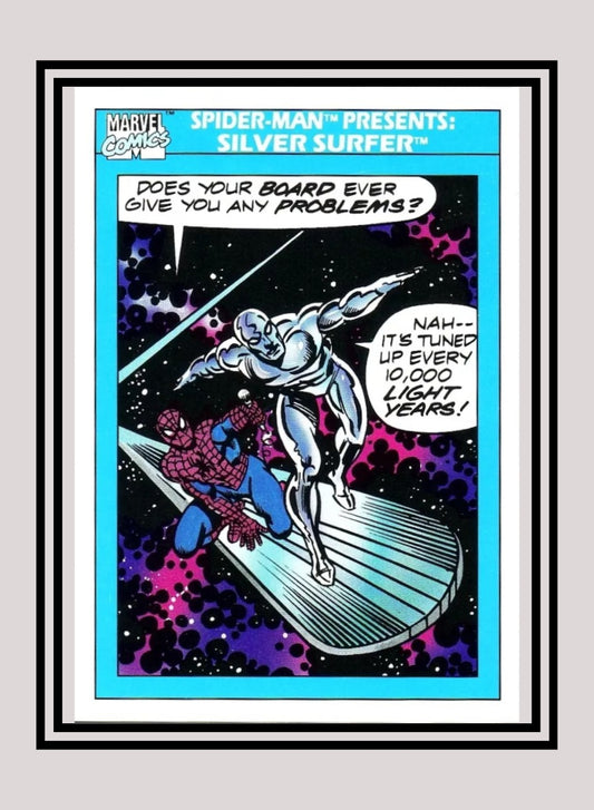 Marvel! 1x Spider-Man Presents: Silver Surfer - Base (#153 - 1990 Impel Marvel Universe Series I)