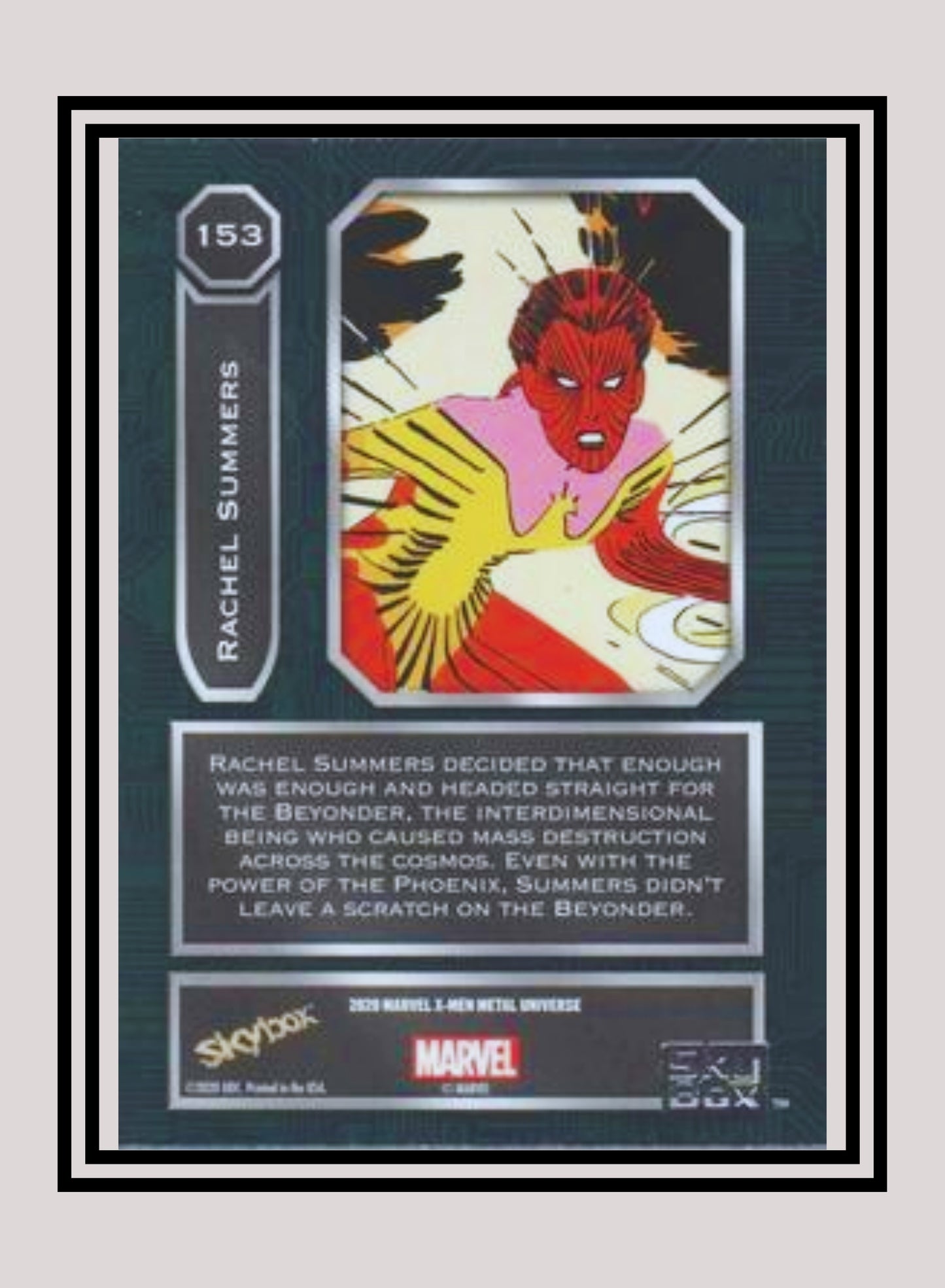 Marvel! 1x Rachel Summers - Base High Series (#153 - 2021 Upper Deck X-Men Metal Universe)