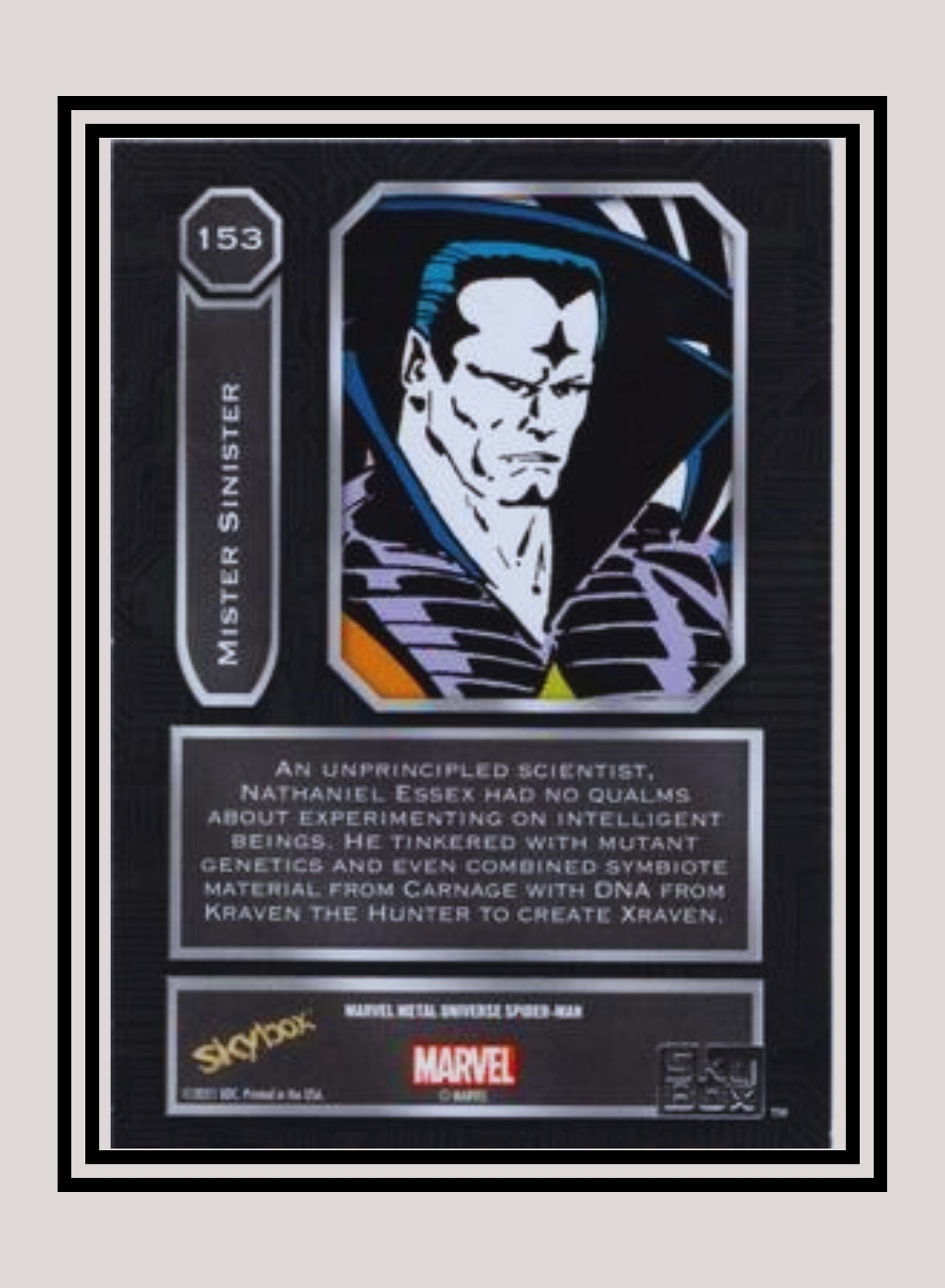 Marvel! 1x Mister Sinister - Base High Series (#153 - 2021 Upper Deck Spiderman Metal Universe)