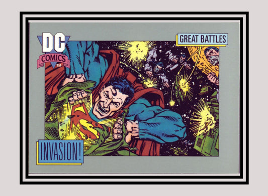 DC! 1x Invasion! (Card B) - Base (#155 - 1991 Impel DC Cosmic Cards)