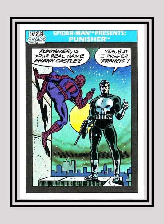 Marvel! 1x Spider-Man Presents: Punisher - Base (#155 - 1990 Impel Marvel Universe Series I)