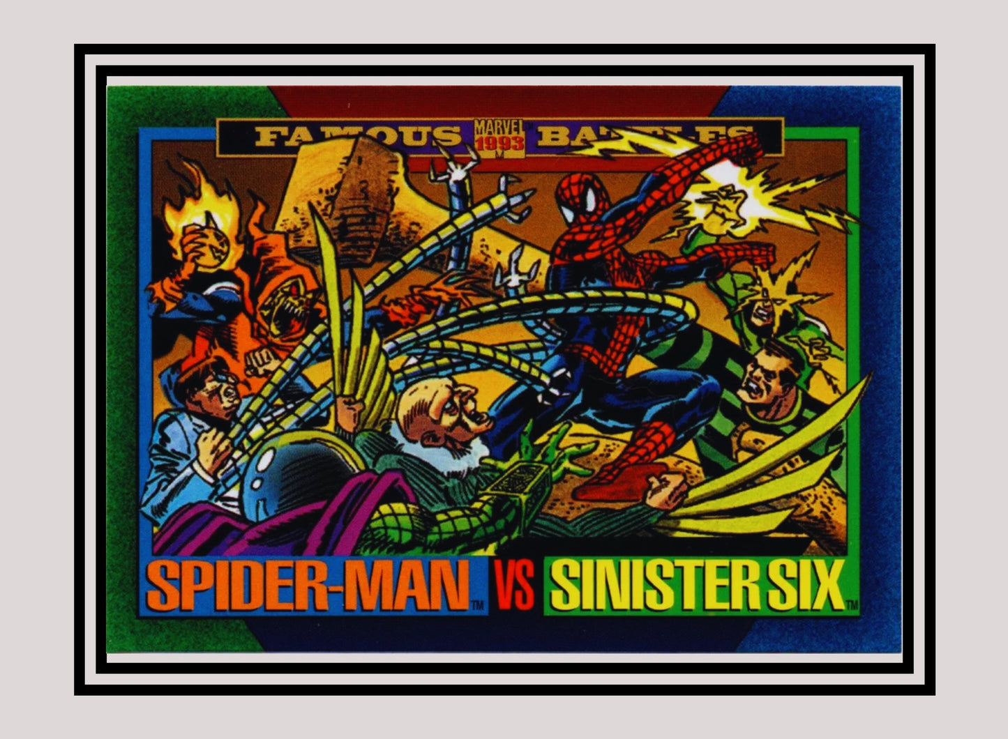 Marvel! 1x Spider-Man vs Sinister Six - Base (#155 - 1993 Skybox Marvel Universe Series 4)