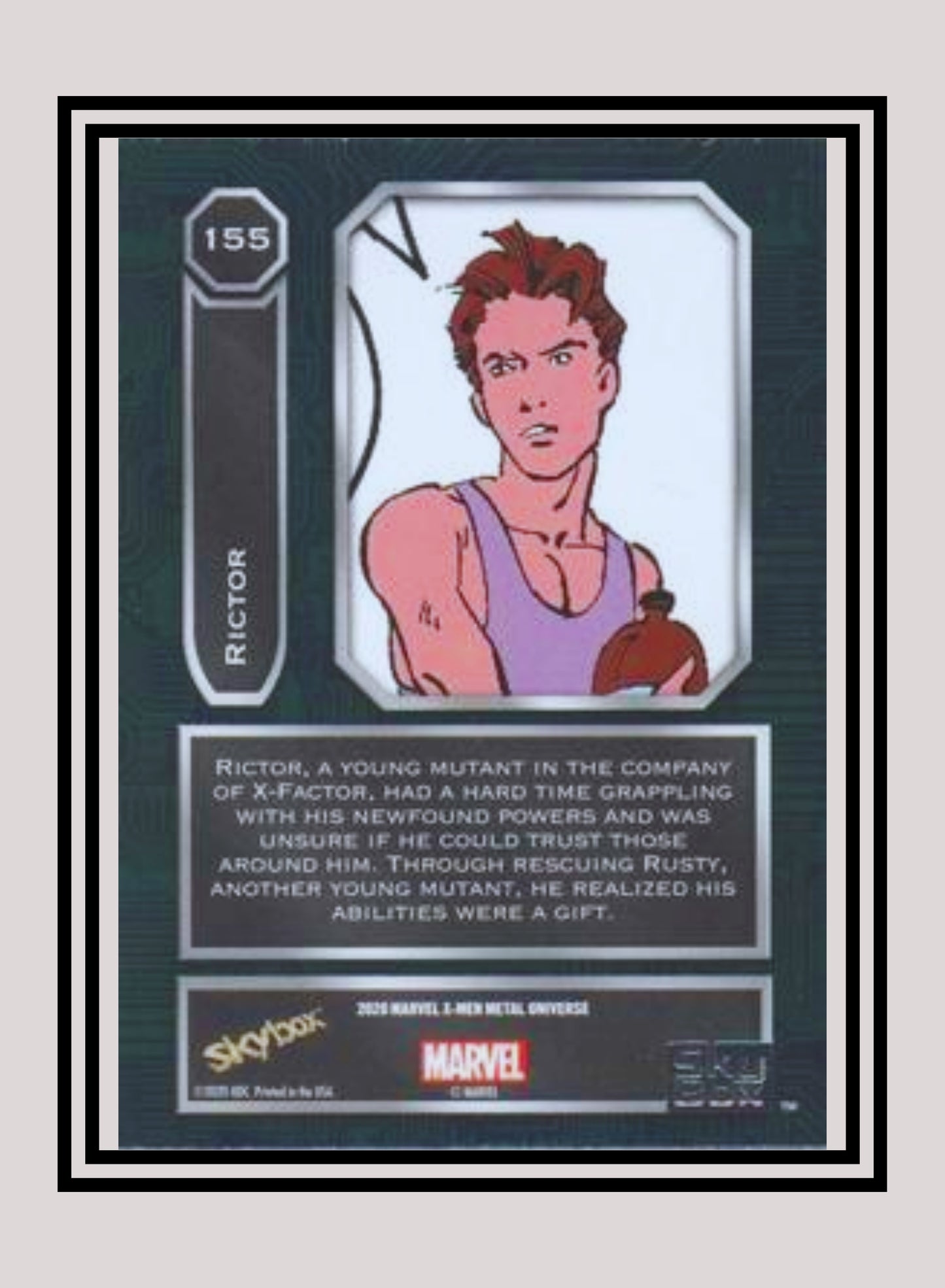 Marvel! 1x Rictor - Base High Series (#155 - 2021 Upper Deck X-Men Metal Universe)