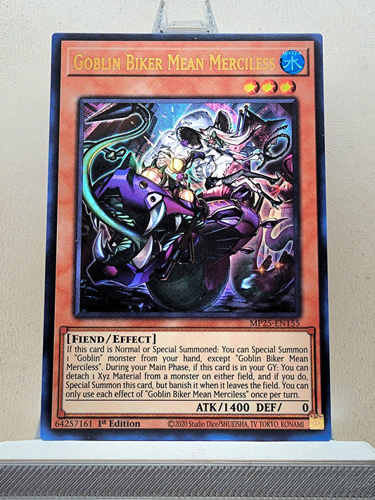 Yugioh! 1x Goblin Biker Mean Merciless (MP25 - Ultra Rare) 1st Edition