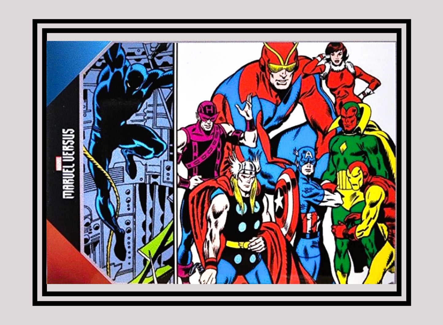 Marvel! 1x Black Panther & Avengers - Base (#155 - 2022 Panini Marvel Versus)