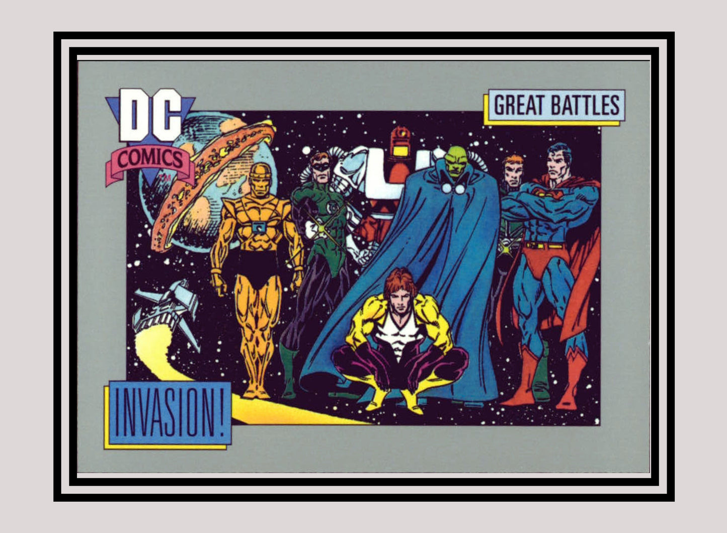 DC! 1x Invasion! (Card C) - Base (#156 - 1991 Impel DC Cosmic Cards)