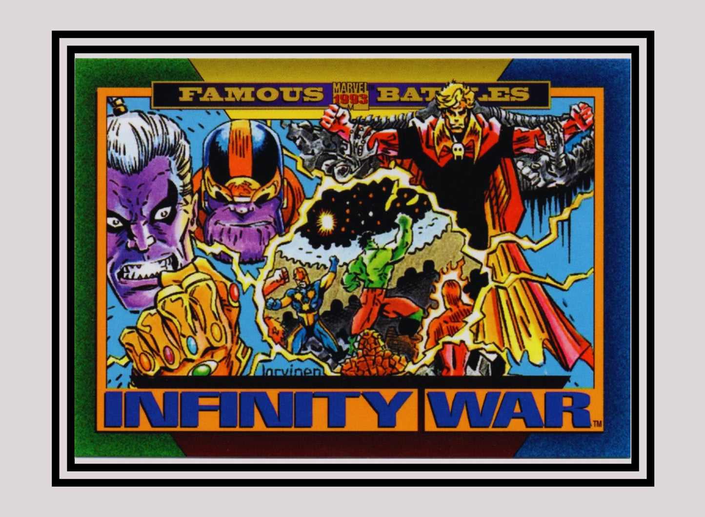 Marvel! 1x Infinity War - Base (#156 - 1993 Skybox Marvel Universe Series 4)