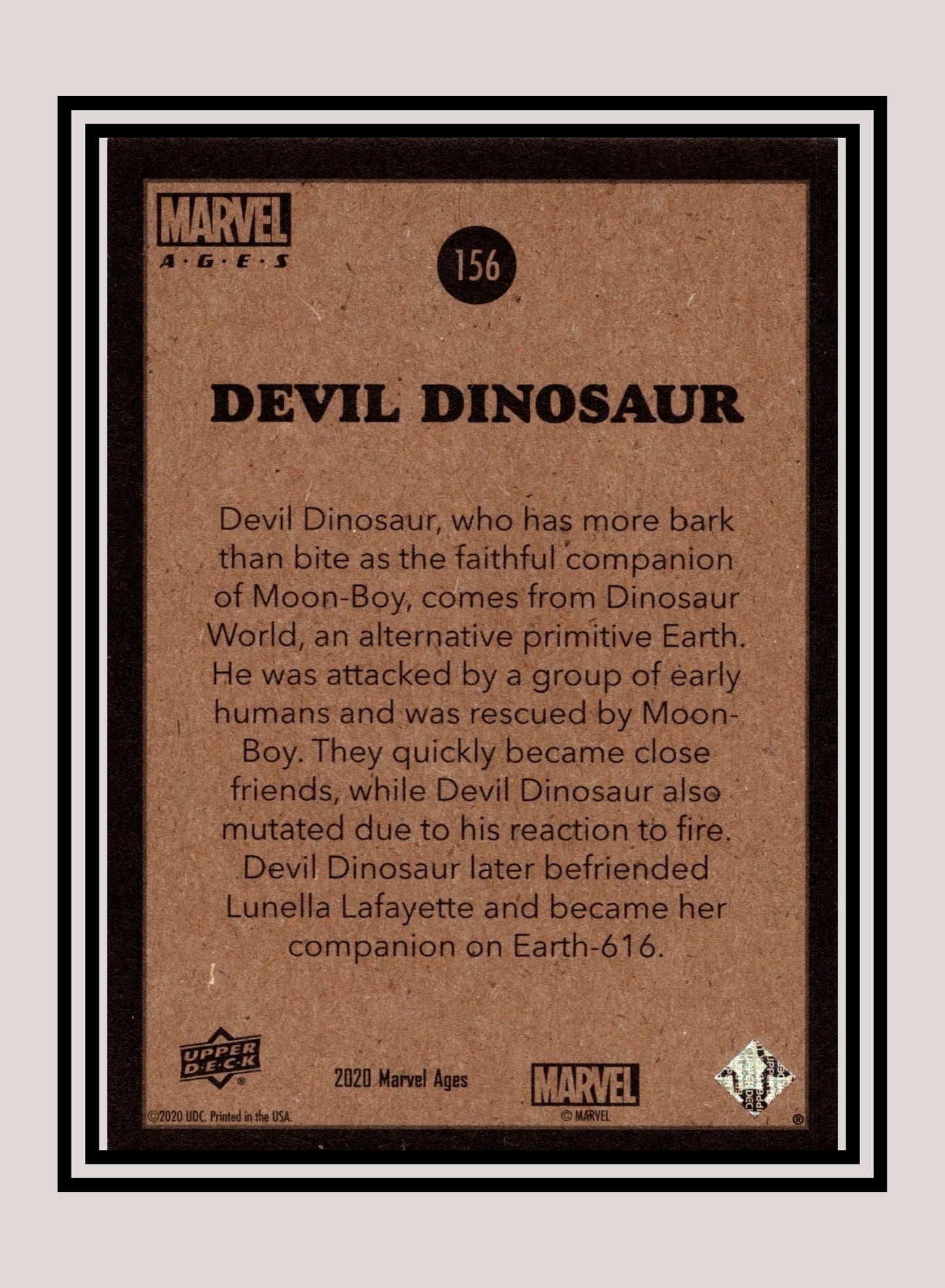 Marvel! 1x Devil Dinosaur - Base (#156 - 2020 Upper Deck Marvel Ages)