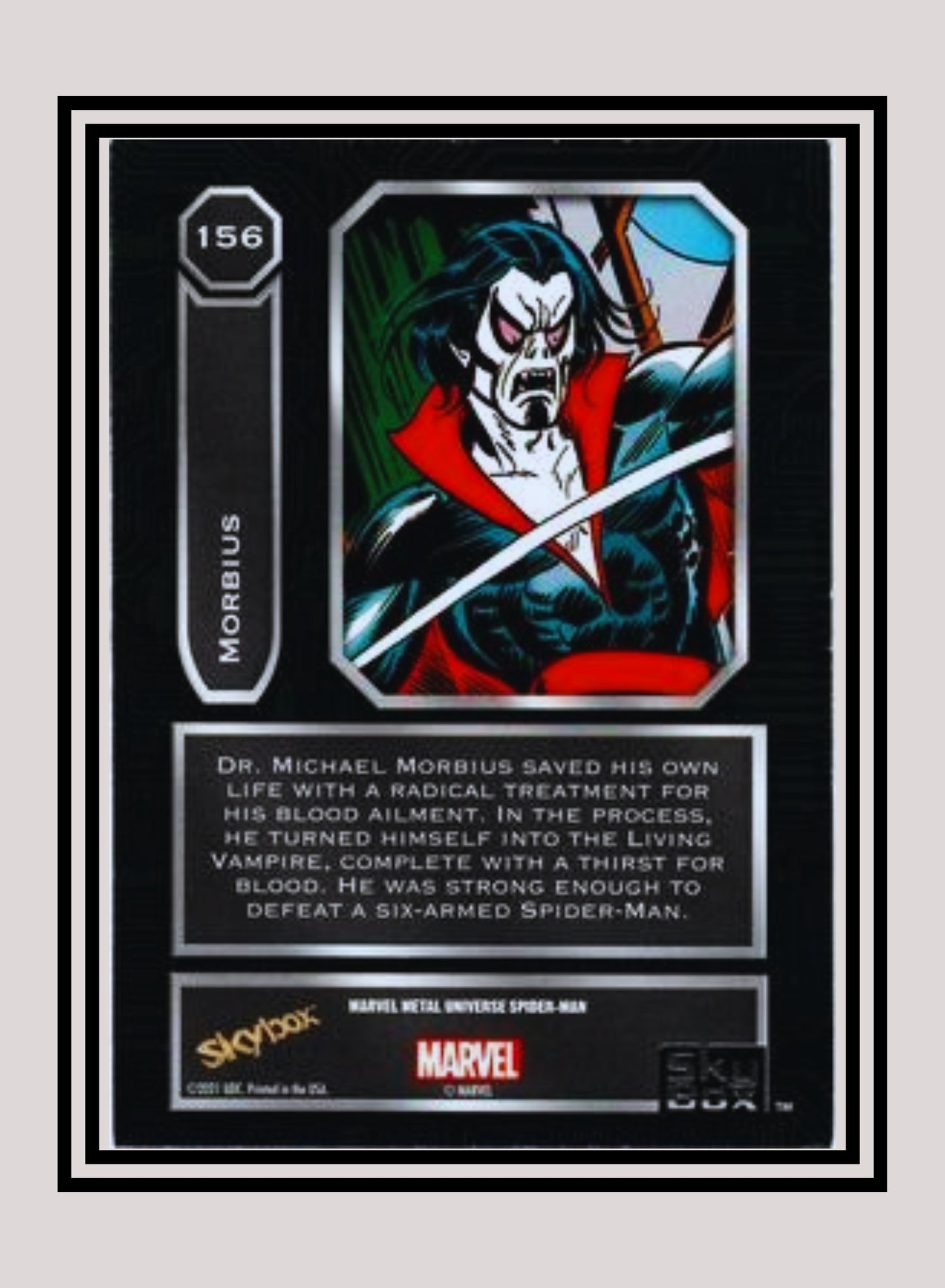 Marvel! 1x Morbius - Base High Series (#156 - 2021 Upper Deck Spiderman Metal Universe)