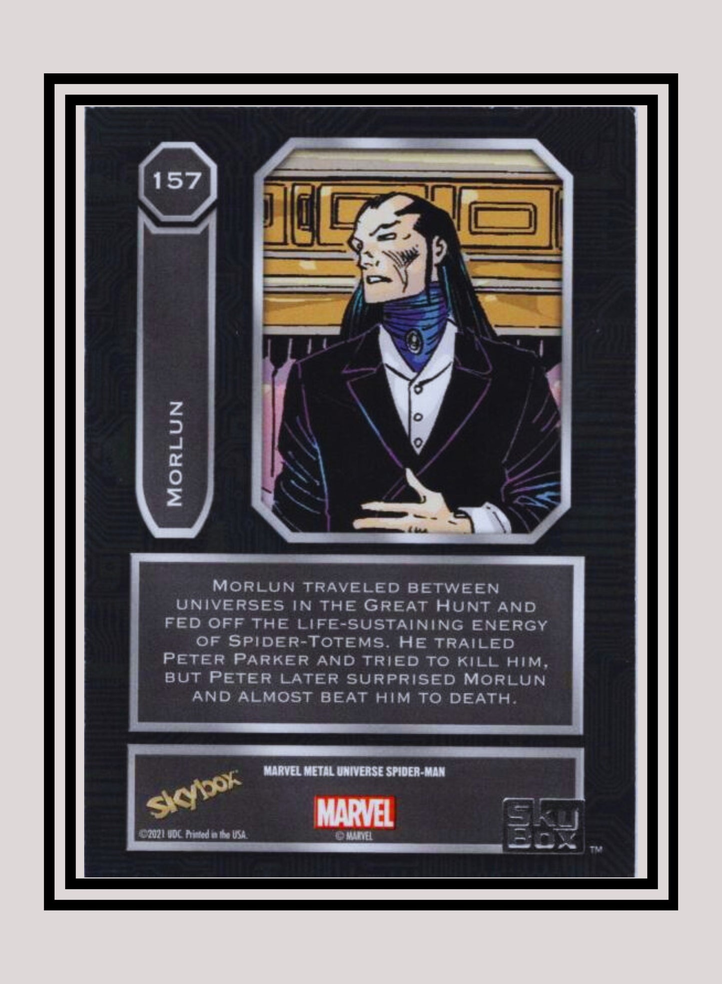 Marvel! 1x Morlun - Base High Series (#157 - 2021 Upper Deck Spiderman Metal Universe)