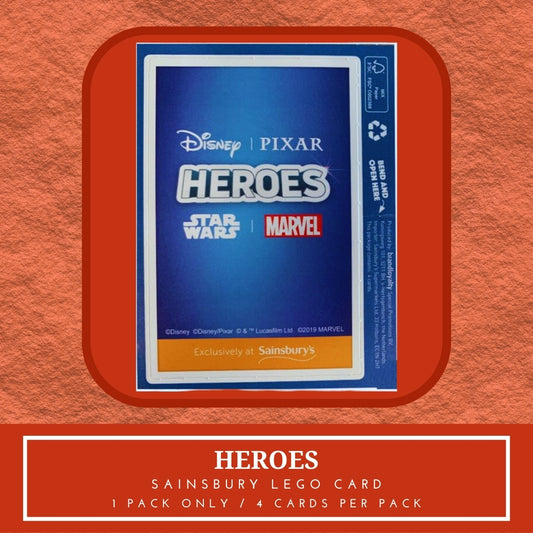 1x Heroes Sealed Pack - Sainsbury Lego Card