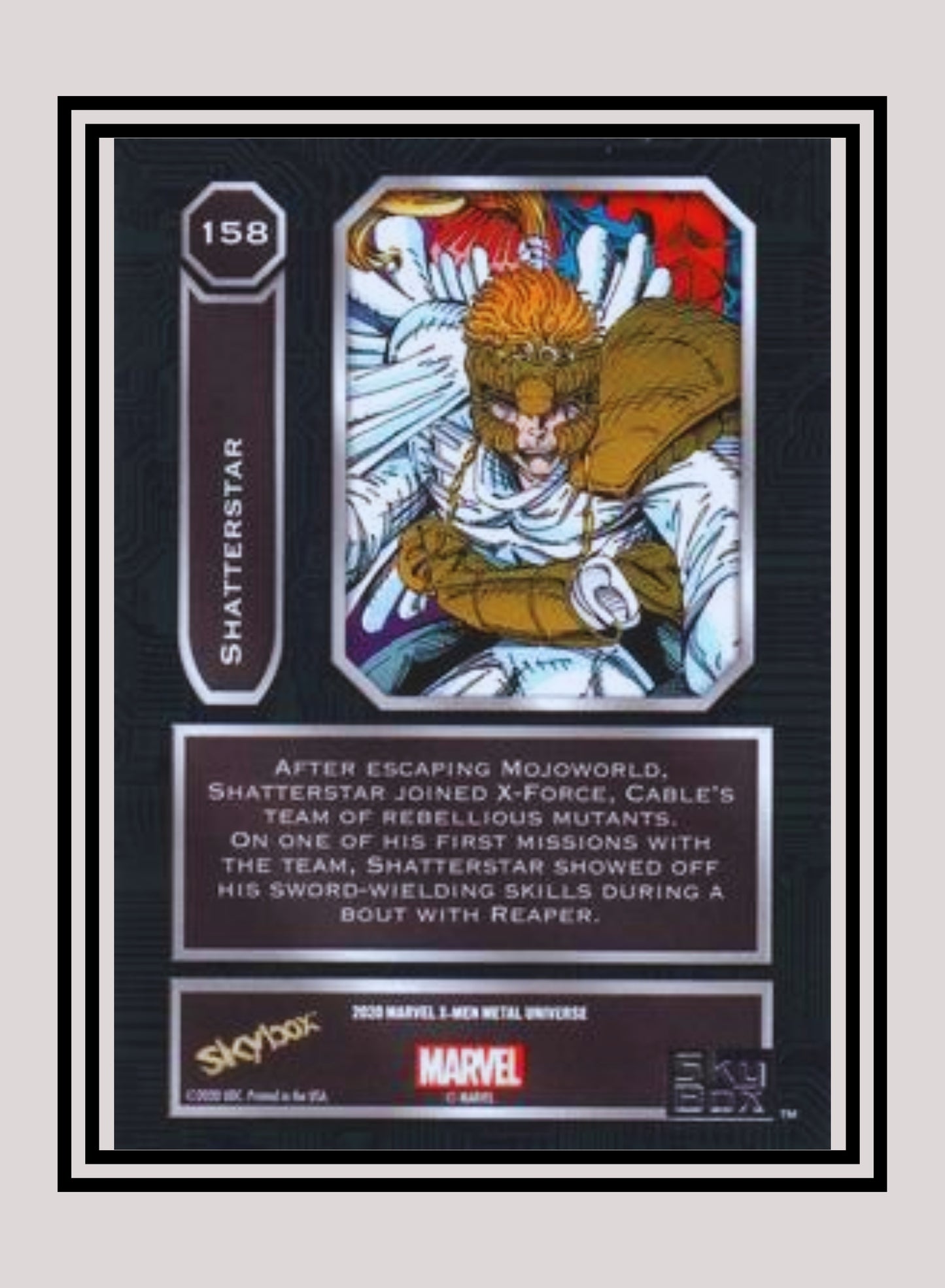 Marvel! 1x Shatterstar - Base High Series (#158 - 2021 Upper Deck X-Men Metal Universe)