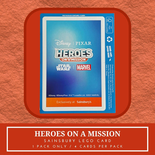 1x Heroes On A Mission Sealed Pack - Sainsbury Lego Card