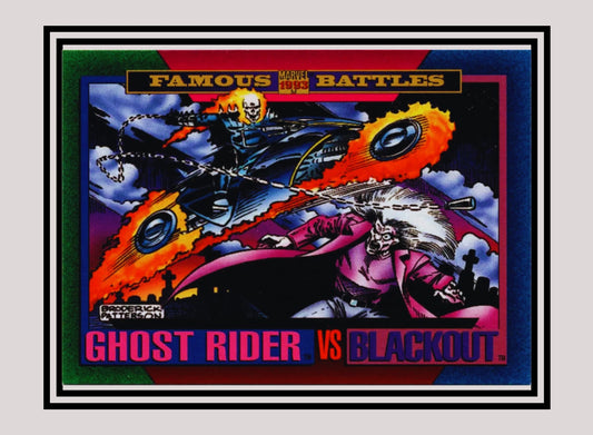 Marvel! 1x Ghost Rider vs Blackout - Base (#159 - 1993 Skybox Marvel Universe Series 4)