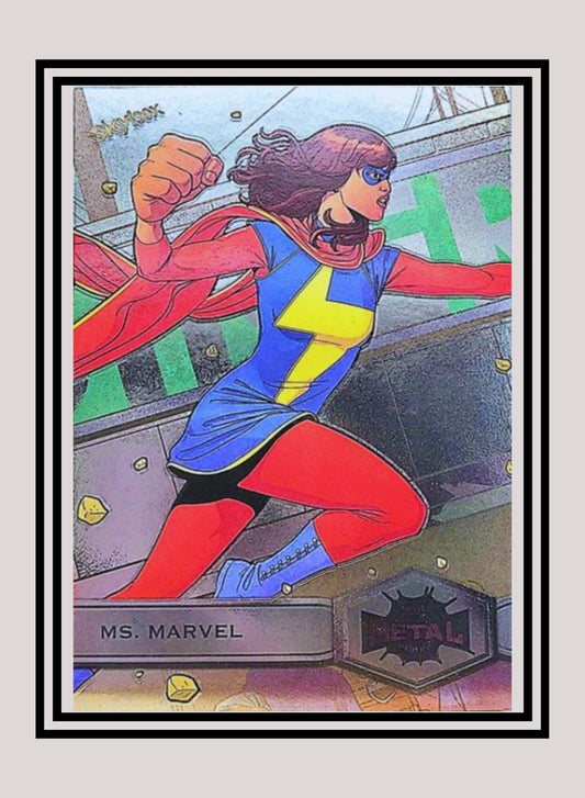 Marvel! 1x Ms. Marvel - Base High Series (#159 - 2021 Upper Deck Spiderman Metal Universe)