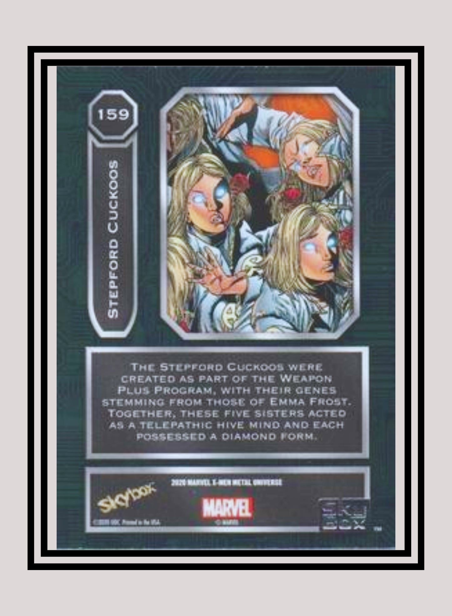 Marvel! 1x Stepford Cuckoos - Base High Series (#159 - 2021 Upper Deck X-Men Metal Universe)