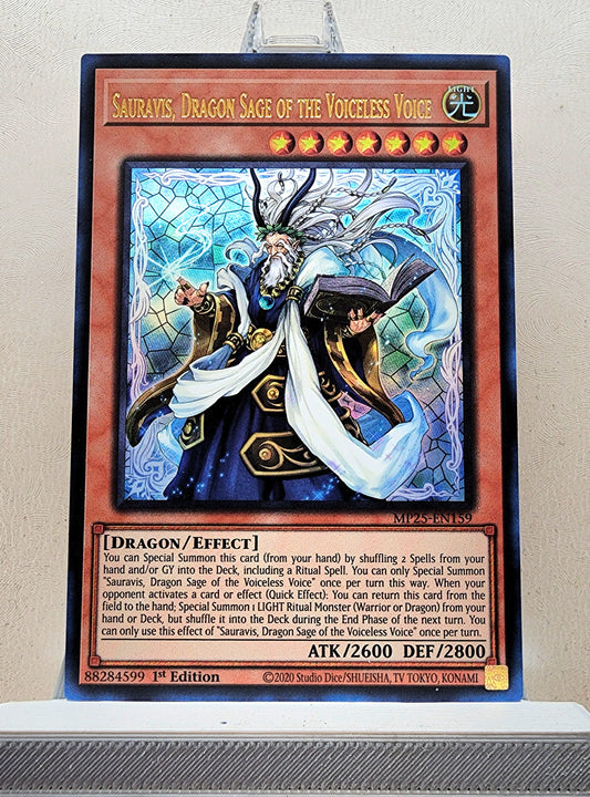 Yugioh! 1x Sauravis, Dragon Sage of the Voiceless Voice (MP25 - Ultra Rare) 1st Edition