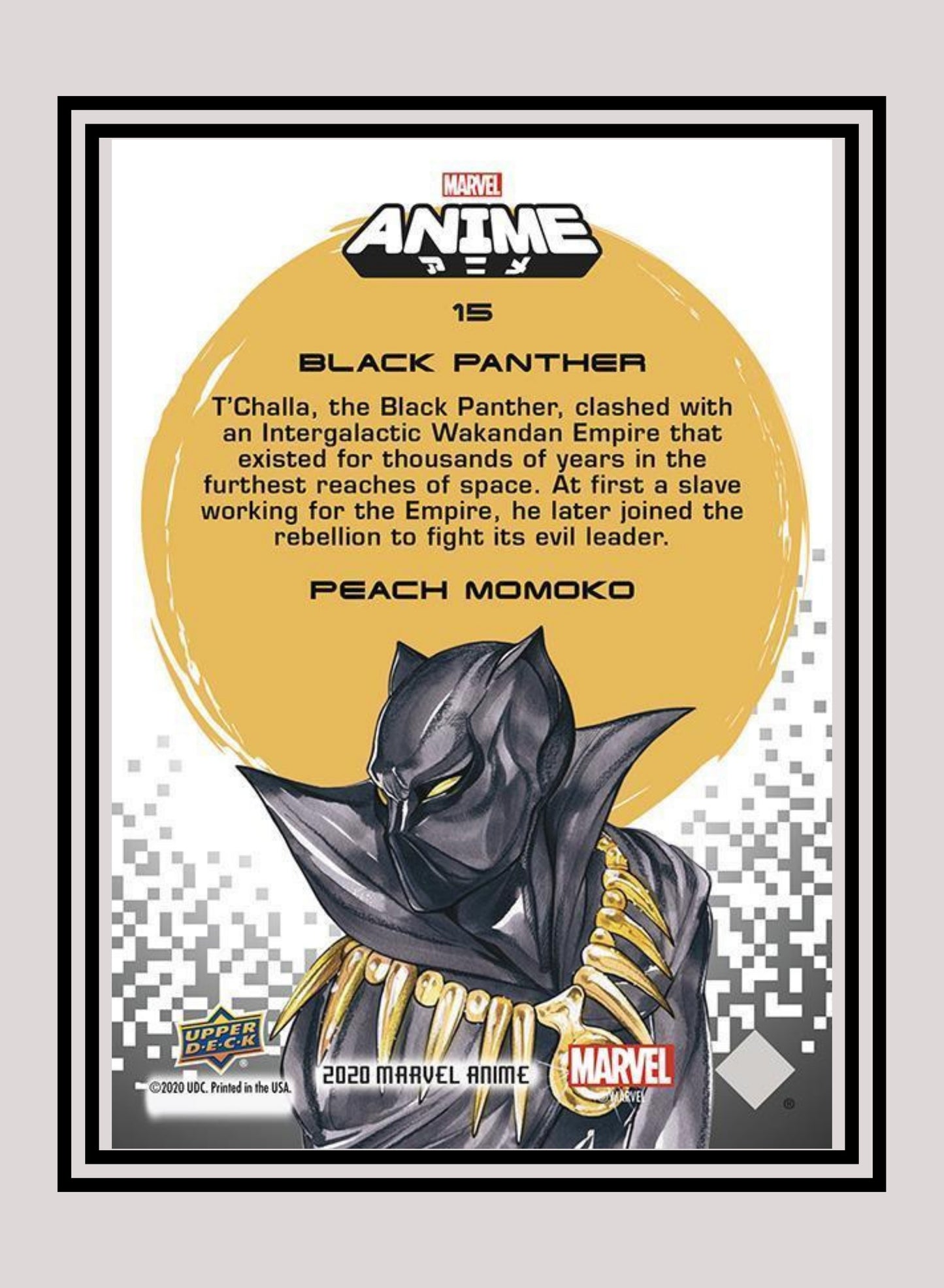 Marvel! 1x Black Panther - Base (#15 - 2020 Upper Deck Marvel Anime)