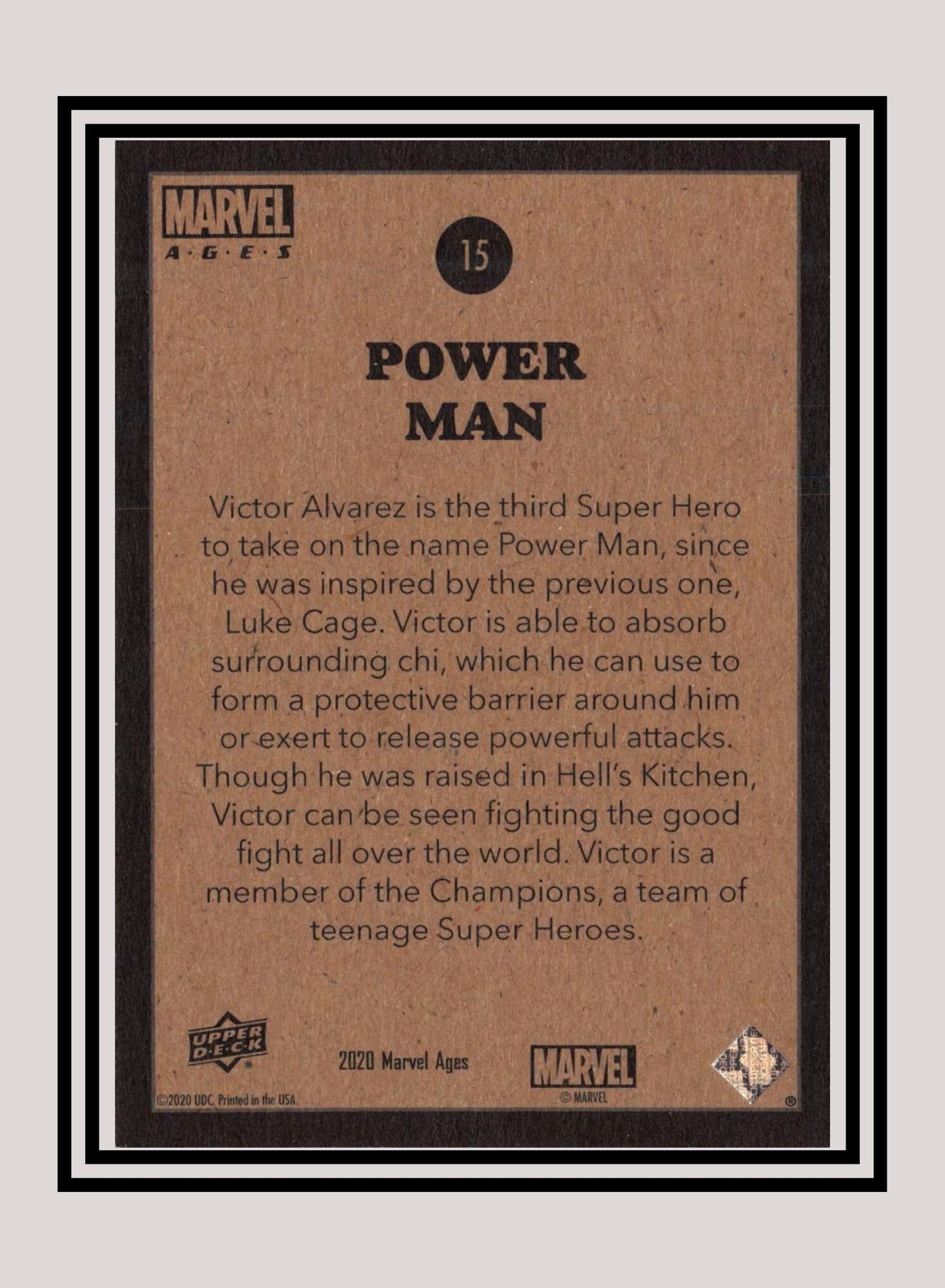 Marvel! 1x Power Man - Base (#015 - 2020 Upper Deck Marvel Ages)
