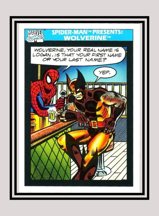 Marvel! 1x Spider-Man Presents: Wolverine - Base (#160 - 1990 Impel Marvel Universe Series I)