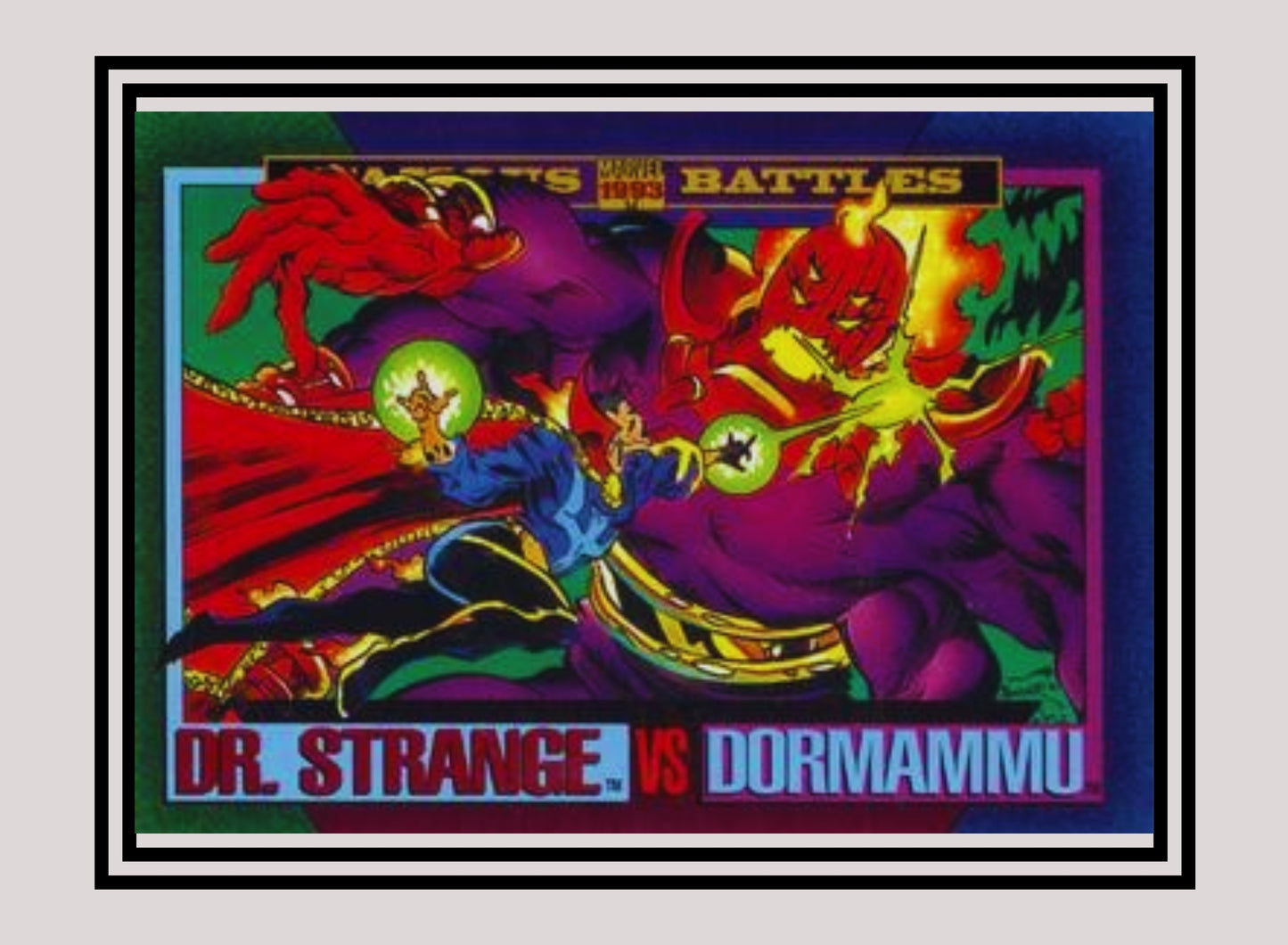 Marvel! 1x Dr. Strange vs Dormammu - Base (#160 - 1993 Skybox Marvel Universe Series 4)