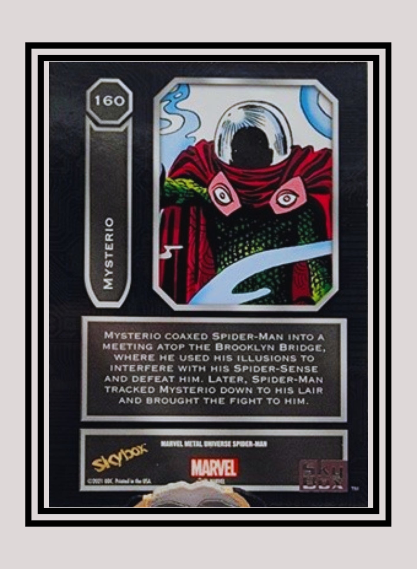 Marvel! 1x Mysterio - Base High Series (#160 - 2021 Upper Deck Spiderman Metal Universe)