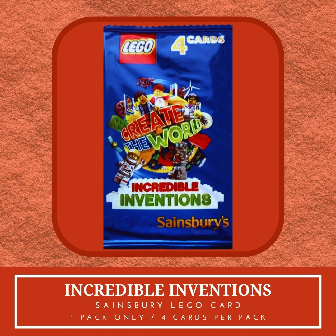 1x Incredible Inventions Sealed Pack - Sainsbury Lego Card