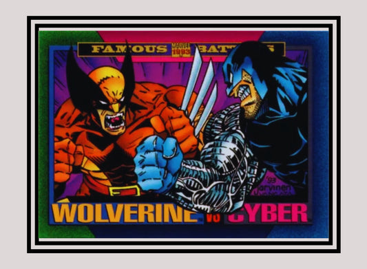 Marvel! 1x Wolverine vs Cyber - Base (#161 - 1993 Skybox Marvel Universe Series 4)