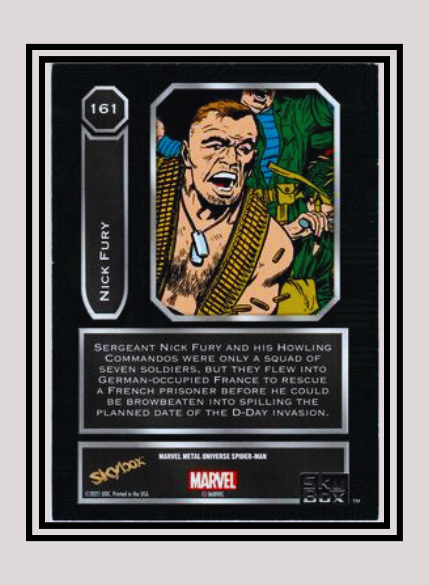 Marvel! 1x Nick Fury - Base High Series (#161 - 2021 Upper Deck Spiderman Metal Universe)