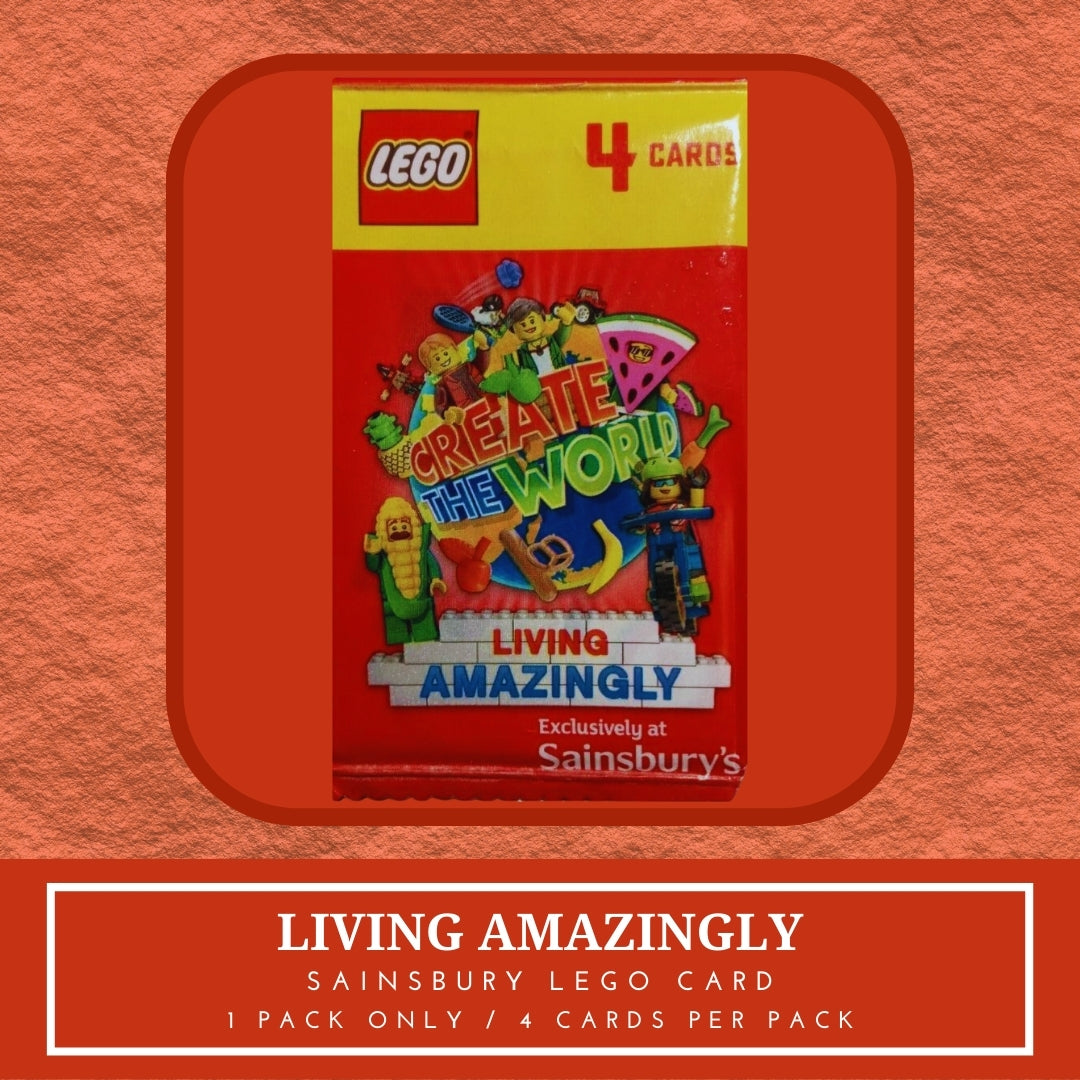 1x Living Amazingly Sealed Pack - Sainsbury Lego Card