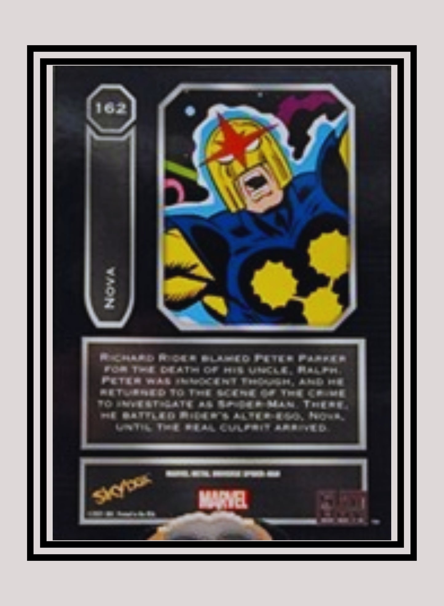 Marvel! 1x Nova - Base High Series (#162 - 2021 Upper Deck Spiderman Metal Universe)