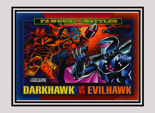 Marvel! 1x Darkhawk vs Evilhawk - Base (#166 - 1993 Skybox Marvel Universe Series 4)