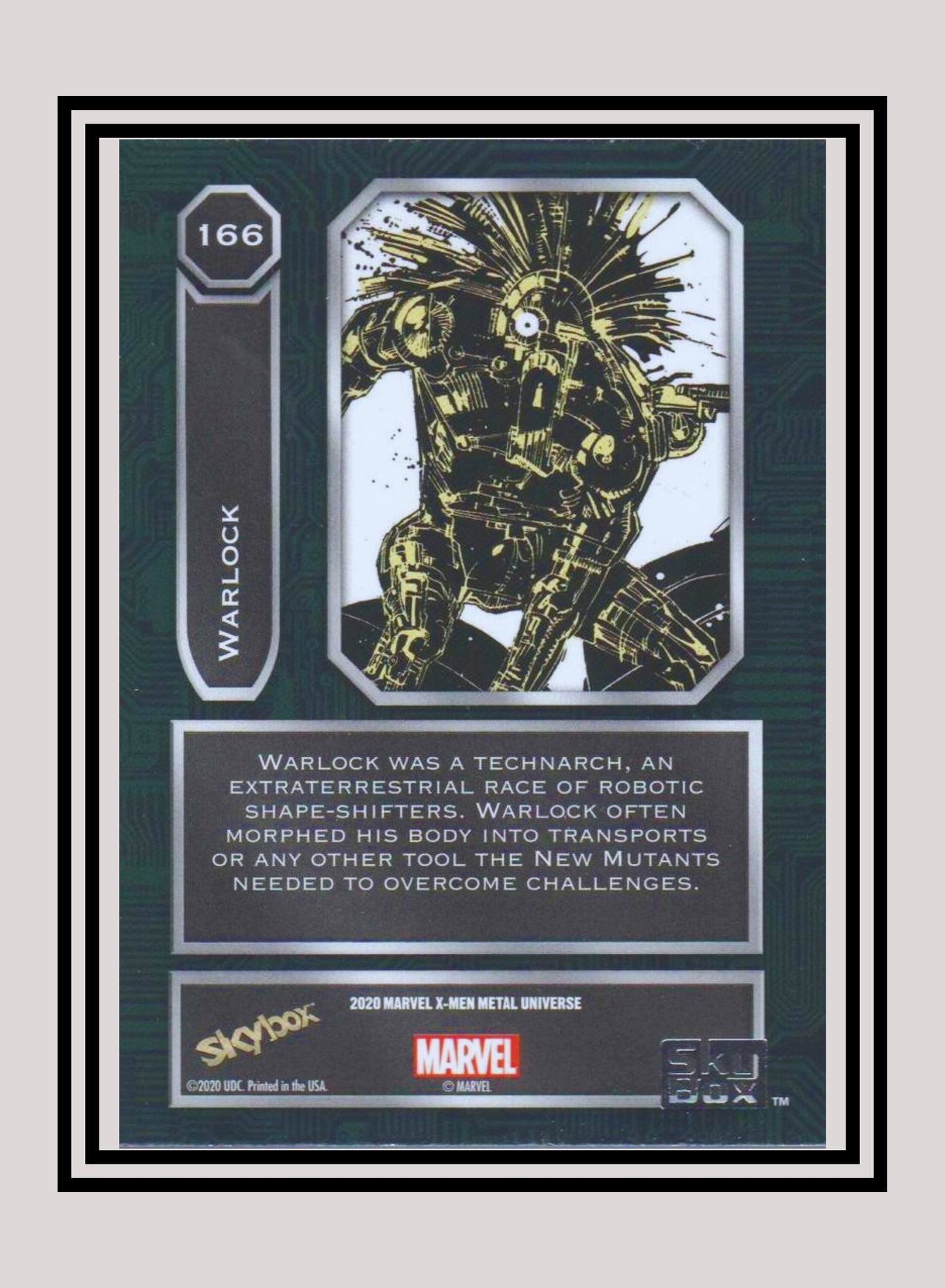 Marvel! 1x Warlock - Base High Series (#166 - 2021 Upper Deck X-Men Metal Universe)