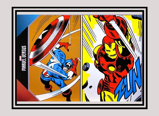 Marvel! 1x Captain America & Iron Man - Base (#166 - 2022 Panini Marvel Versus)