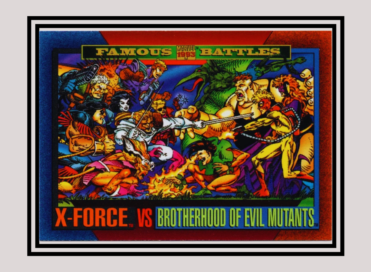 Marvel! 1x X-Force vs Brotherhood of Evil Mutants - Base (#167 - 1993 Skybox Marvel Universe Series 4)