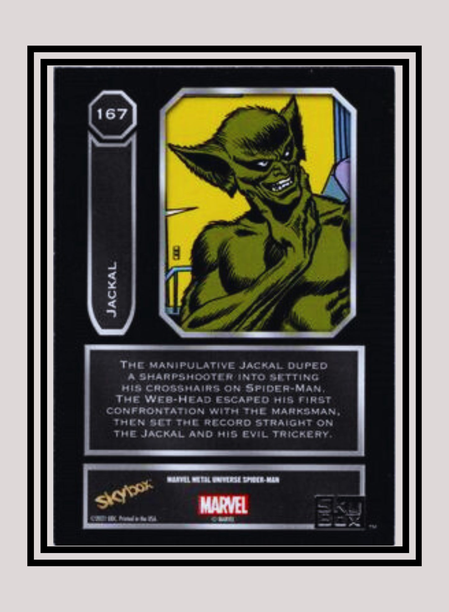 Marvel! 1x Jackal - Base High Series (#167 - 2021 Upper Deck Spiderman Metal Universe)