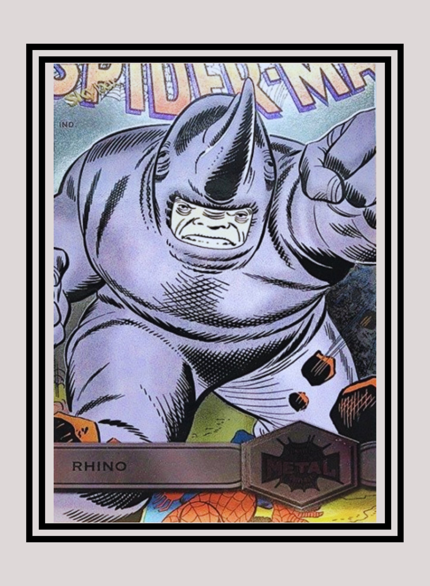 Marvel! 1x Rhino - Base High Series (#168 - 2021 Upper Deck Spiderman Metal Universe)