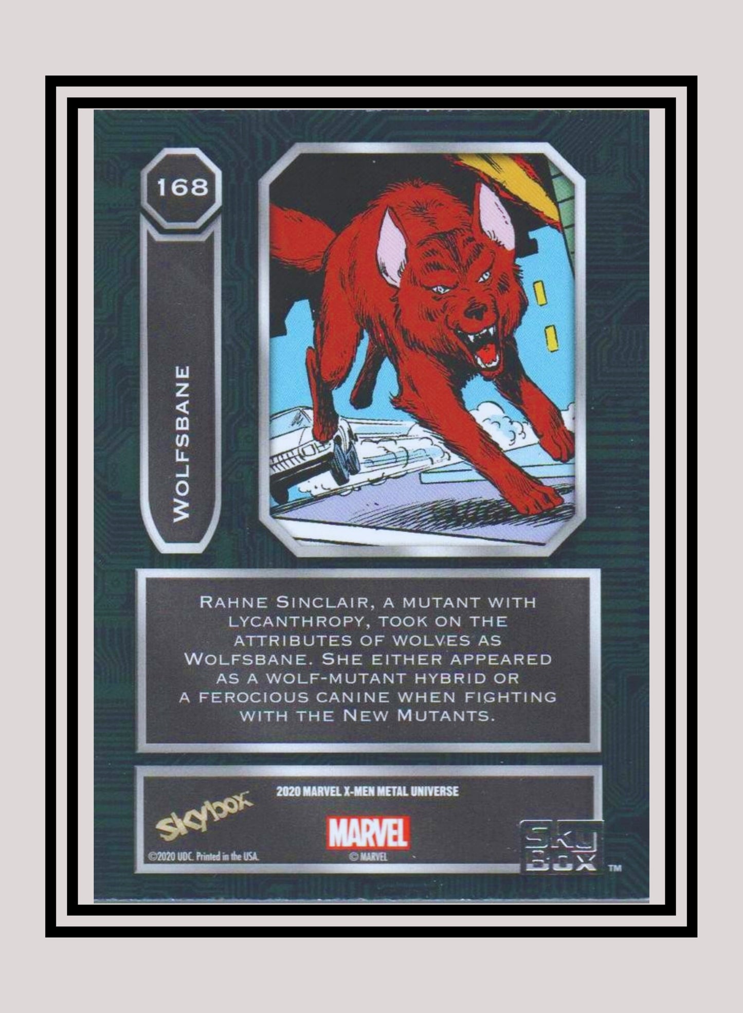 Marvel! 1x Wolfsbane - Base High Series (#168 - 2021 Upper Deck X-Men Metal Universe)