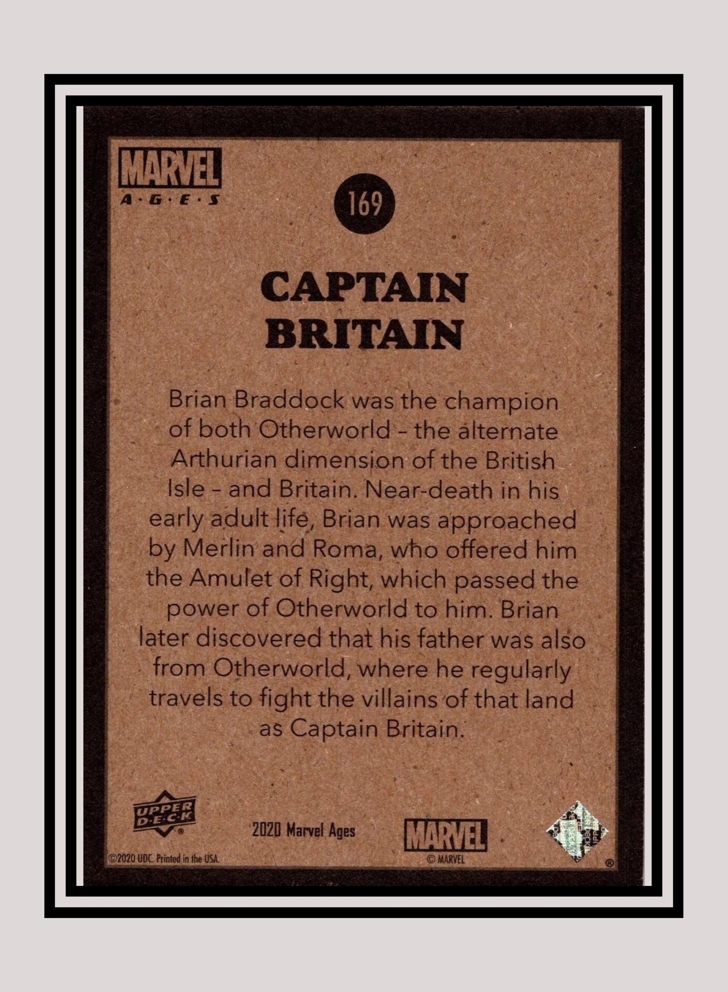 Marvel! 1x Captain Britain - Base (#169 - 2020 Upper Deck Marvel Ages)