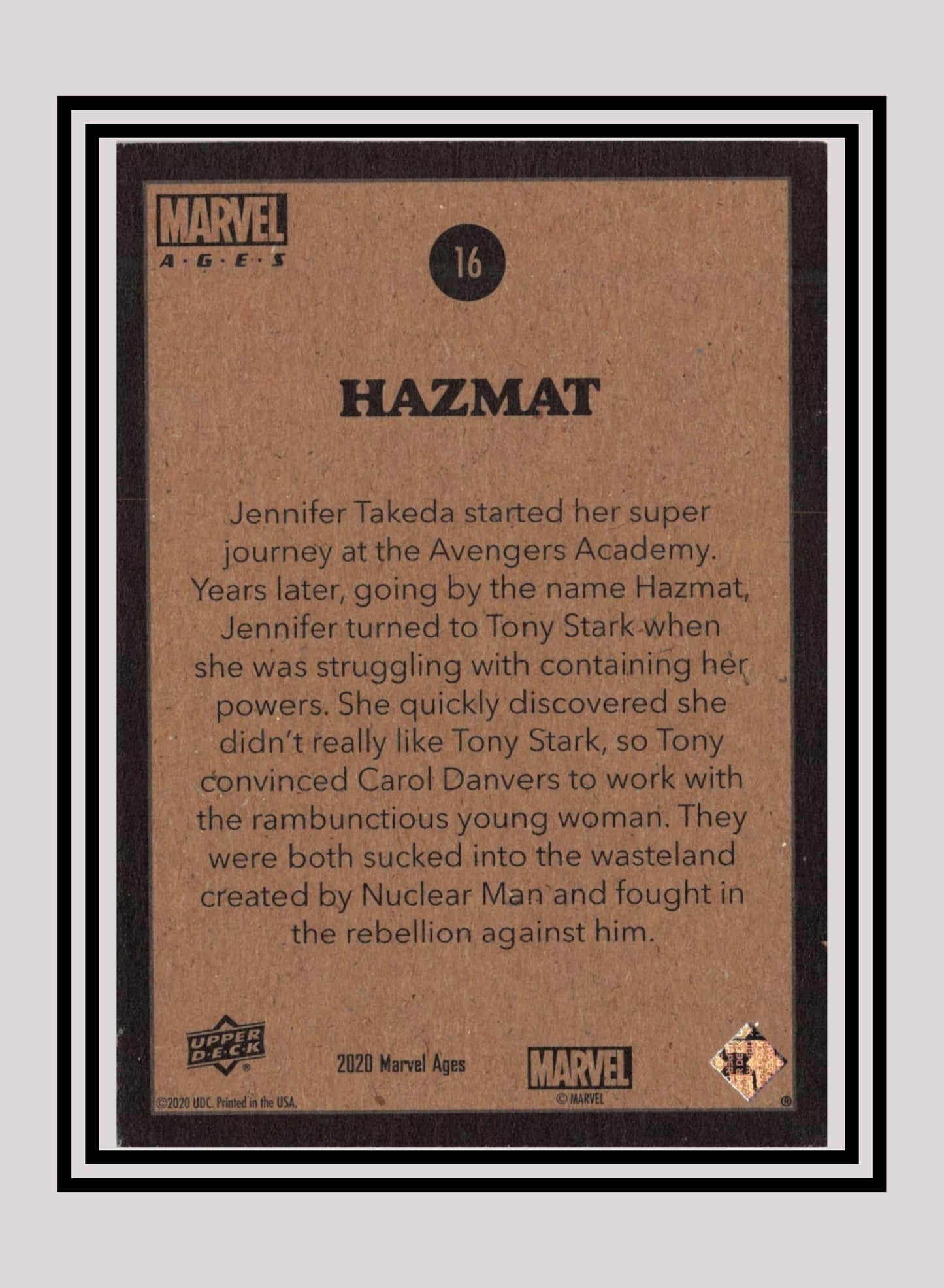 Marvel! 1x Hazmat - Base (#016 - 2020 Upper Deck Marvel Ages)
