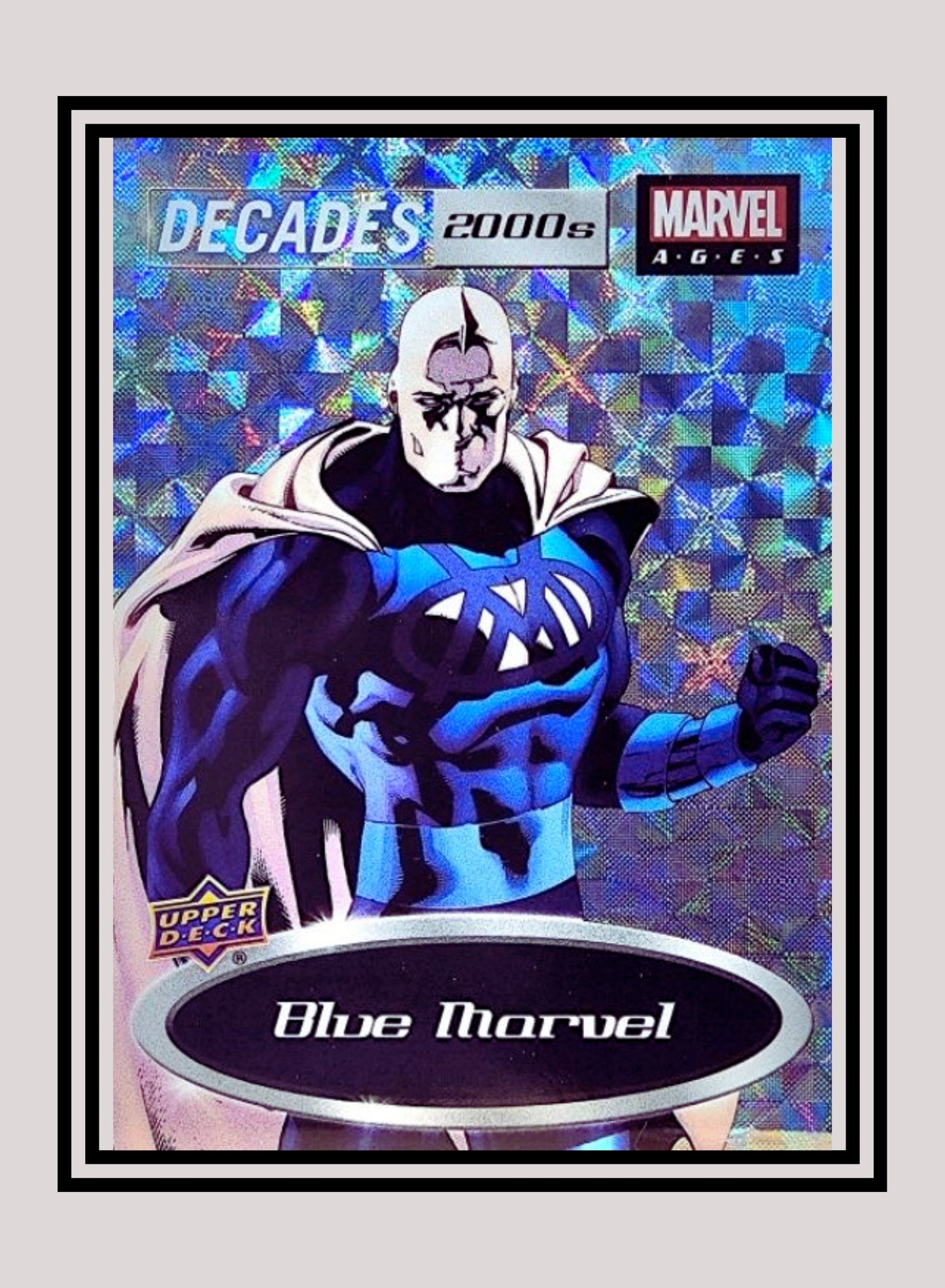 Marvel! 1x Blue Marvel - Prism Refractor Decades 2000 (D10-5 - 2020 Upper Deck Marvel Ages)