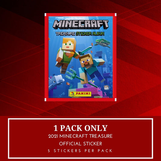 1x 2021 Panini Minecraft Treasure - Sticker Pack (SEALED)