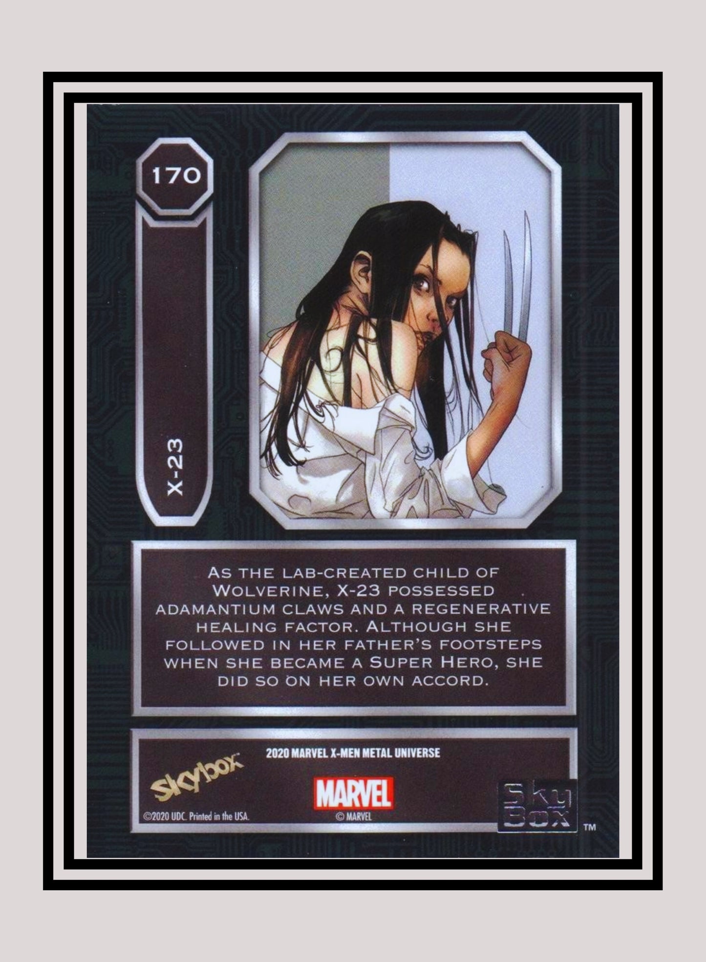 Marvel! 1x X-23 - Base High Series (#170 - 2021 Upper Deck X-Men Metal Universe)