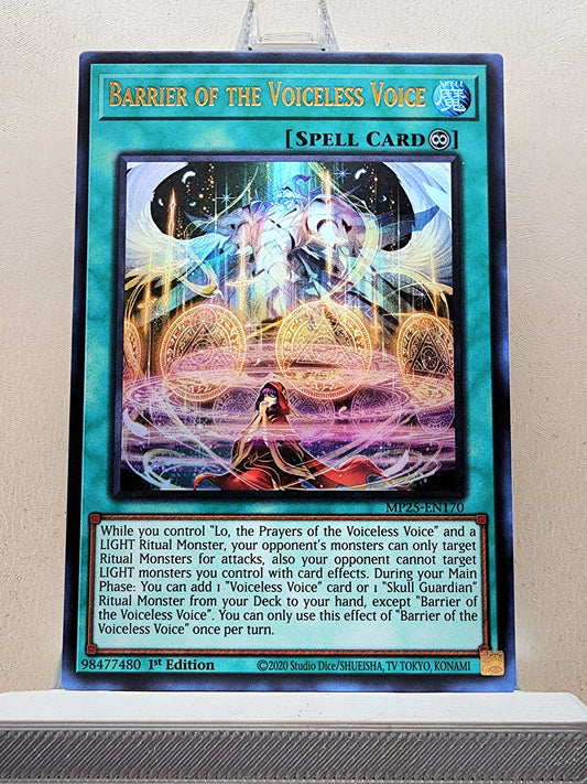 Yugioh! 1x Barrier of the Voiceless Voice (MP25 - Ultra Rare) 1st Edition