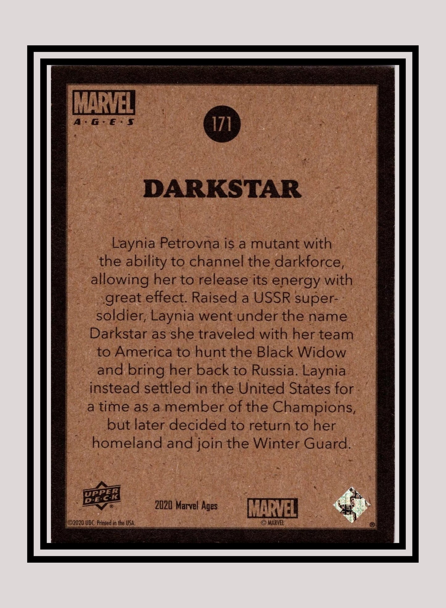 Marvel! 1x Darkstar - Base (#171 - 2020 Upper Deck Marvel Ages)
